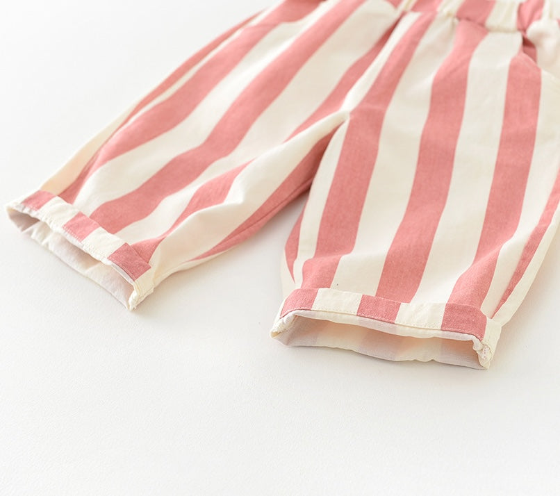 Candy Floss Stripe High Waisted Slouch Trousers