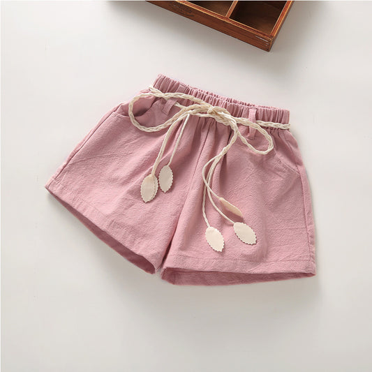 Forest Fairy Pink Belted Shorts