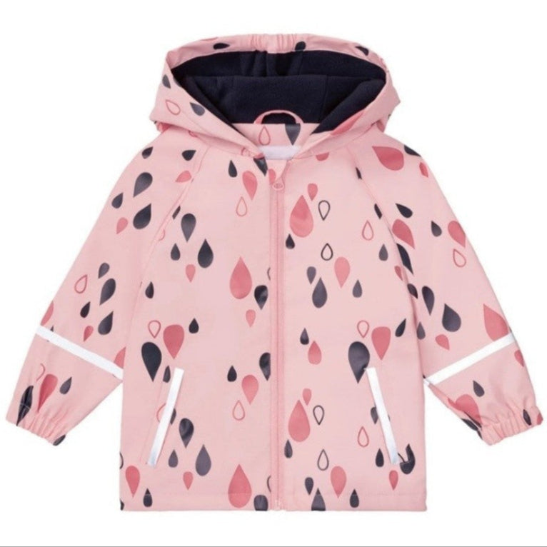 Drip Drop Drip Fleece Lined Rain Coat