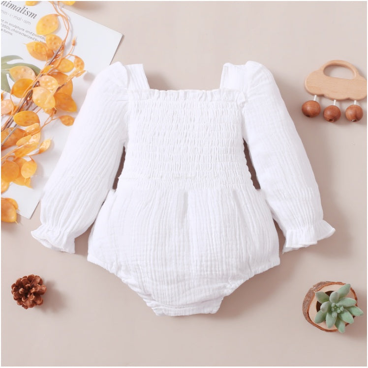 Flouncy Sleeve Summer Crinkle Romper